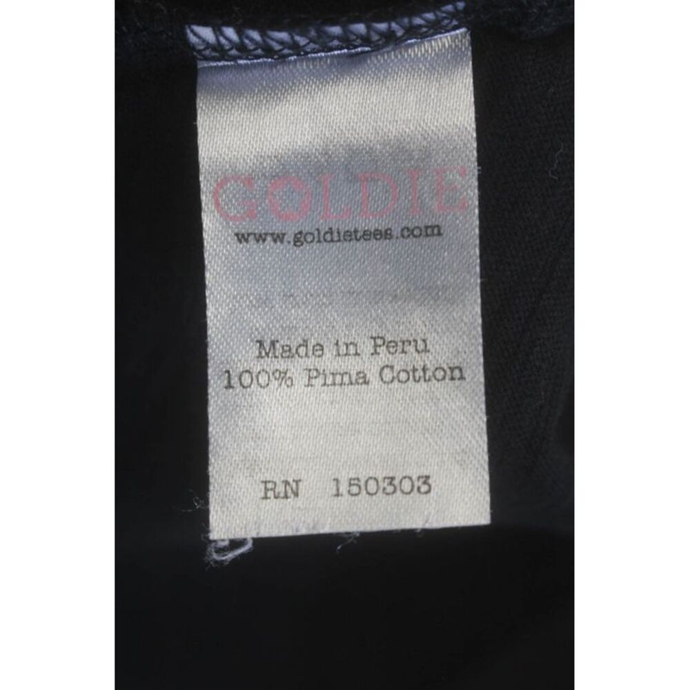 Goldie Womens Short Sleeve Solid Round Neck T Shirt Black Size XS - Picture 5 of 6
